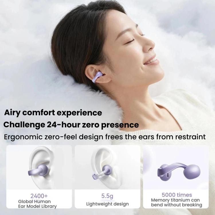ANKER SoundCore C50i Auricolari Bluetooth a conduzione aerea con clip auricolare, auricolari sportivi wireless a orecchio aperto.