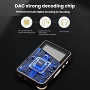 Lettore musicale HiFi Mrobo con chip DAC - Schermo a colori da 1,77 pollici, controllo tramite rotella di scorrimento, supporta audio lossless e video AMV, 8GB, 16GB, 32GB, 64GB