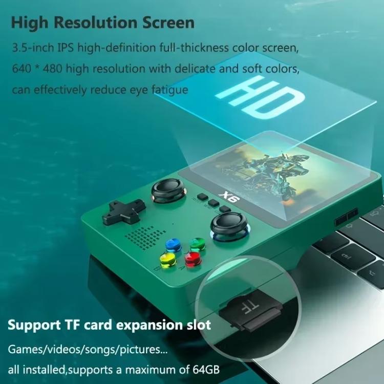 Console di gioco portatile X6 con doppio joystick 32GB