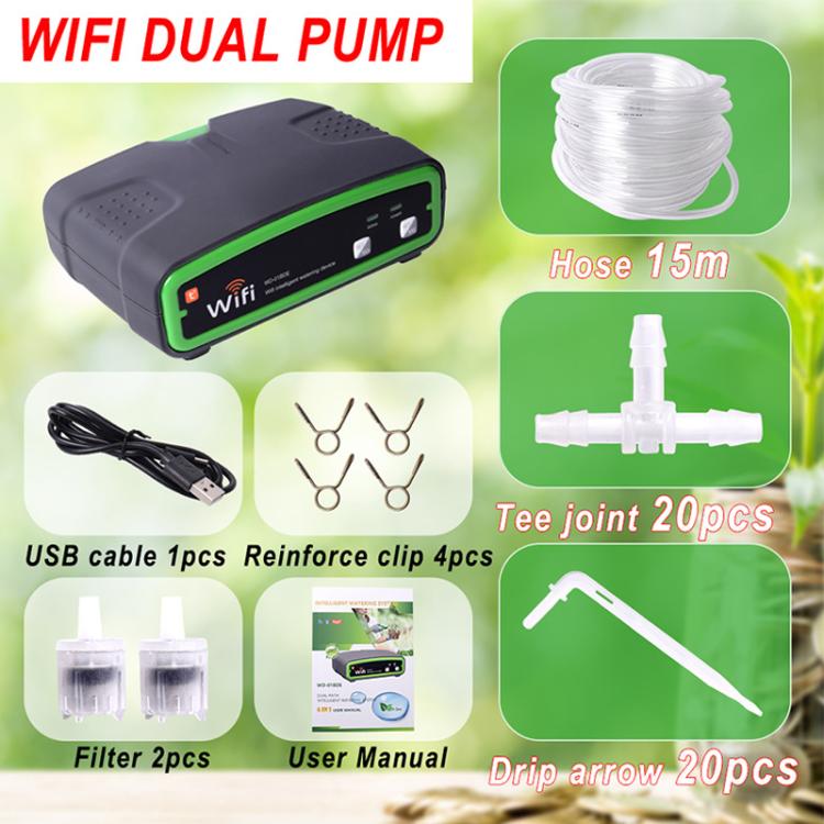 Sistema di irrigazione automatico intelligente a doppia pompa WD-01BDE con controllo remoto tramite app e Wi-Fi., WD-01BDE