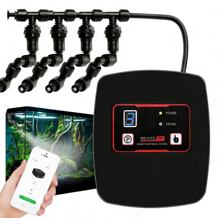 Sistema di nebulizzazione automatico per terrari e recinti per rettili, controllabile tramite Wi-Fi., 2 Nozzle Sets EU Plug, 2 Nozzle Sets US Plug, 2 Nozzle Sets UK Plug, 4 Nozzle Sets EU Plug, 4 Nozzle Sets US Plug, 4 Nozzle Sets UK Plug
