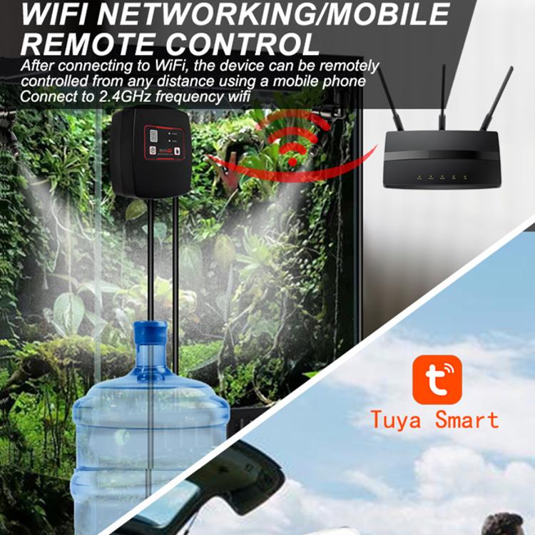 Sistema di nebulizzazione automatico per terrari e recinti per rettili, controllabile tramite Wi-Fi., 2 Nozzle Sets EU Plug, 2 Nozzle Sets US Plug, 2 Nozzle Sets UK Plug, 4 Nozzle Sets EU Plug, 4 Nozzle Sets US Plug, 4 Nozzle Sets UK Plug