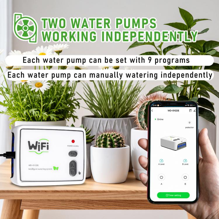Sistema di irrigazione automatico intelligente a doppia pompa con Wi-Fi e controllo remoto tramite cellulare., Adjustable Drip Arrow USB, Adjustable Drip Arrow US Plug, Adjustable Drip Arrow UK Plug, Transparent Drip Arrow USB                          ...