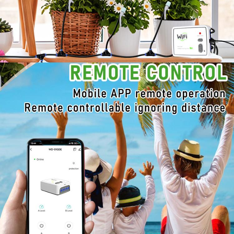 Sistema di irrigazione automatico intelligente a doppia pompa con Wi-Fi e controllo remoto tramite cellulare., Adjustable Drip Arrow USB, Adjustable Drip Arrow US Plug, Adjustable Drip Arrow UK Plug, Transparent Drip Arrow USB                          ...