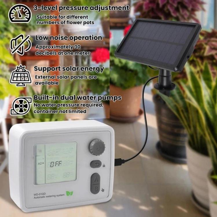 Sistema di irrigazione intelligente a doppia pompa per piante in vaso, gocciolatore automatico temporizzato, Adjustable Drip Arrow EU Plug, Adjustable Drip Arrow US Plug, Adjustable Drip Arrow UK Plug, Transparent Drip Arrow EU Plug                    ...