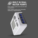 Sistema di irrigazione intelligente a doppia pompa per piante in vaso, gocciolatore automatico temporizzato, Adjustable Drip Arrow EU Plug, Adjustable Drip Arrow US Plug, Adjustable Drip Arrow UK Plug, Transparent Drip Arrow EU Plug                    ...