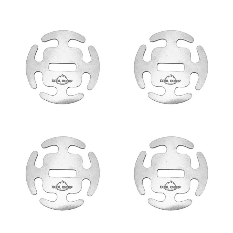 COOL CAMP Confezione da 4 clip in acciaio inossidabile per corde, fermacorda senza nodi per corde da campeggio da 2-4 mm