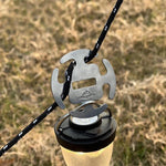 COOL CAMP Confezione da 4 clip in acciaio inossidabile per corde, fermacorda senza nodi per corde da campeggio da 2-4 mm