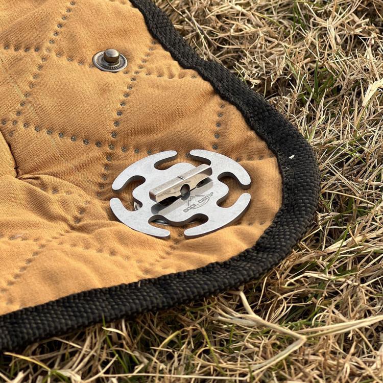 COOL CAMP Confezione da 4 clip in acciaio inossidabile per corde, fermacorda senza nodi per corde da campeggio da 2-4 mm