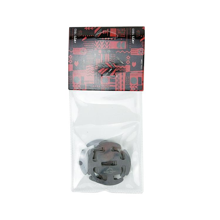 COOL CAMP Confezione da 4 clip in acciaio inossidabile per corde, fermacorda senza nodi per corde da campeggio da 2-4 mm