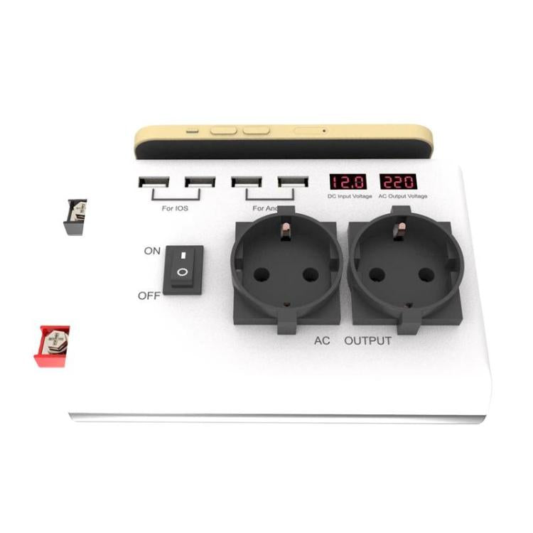 Presa inverter doppia USB con display digitale 12V a 220V