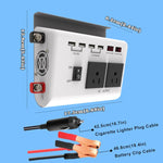 Presa inverter a doppia porta USB con display digitale per auto, conversione di potenza., EU Plug 12V To 220V, US Plug 12V To 110V, Brazil Plug 12V To 110V, Brazil Plug 12V To 220V