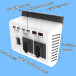 Presa inverter a doppia porta USB con display digitale per auto, conversione di potenza., EU Plug 12V To 220V, US Plug 12V To 110V, Brazil Plug 12V To 110V, Brazil Plug 12V To 220V