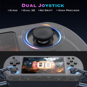 Console di gioco portatile U8 Retro open-source con schermo IPS HD da 4 pollici., 64G, 128G