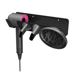 Supporto da parete per asciugacapelli Dyson - Installazione con adesivo o viti, organizer compatto per ugelli, Right Rose Gold, Left Black, Right Black, Left Silver, Right Silver