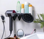 Supporto da parete per asciugacapelli Dyson - Installazione con adesivo o viti, organizer compatto per ugelli, Right Rose Gold, Left Black, Right Black, Left Silver, Right Silver