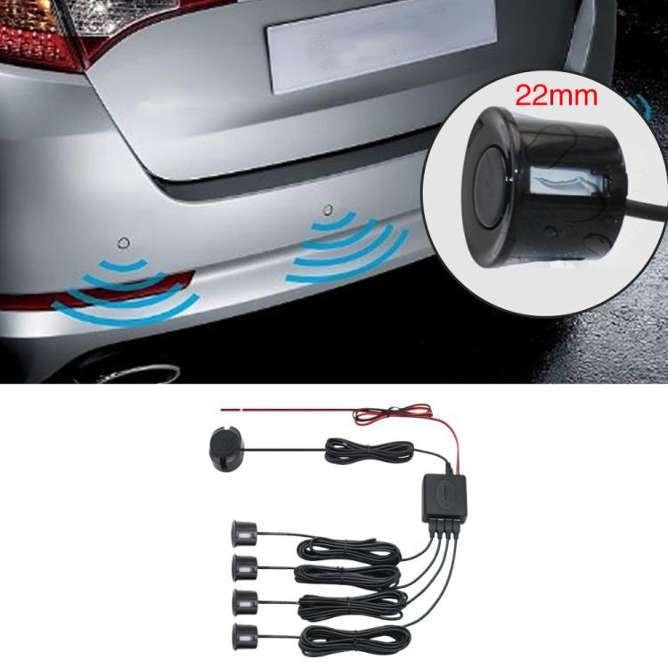 Radar di retromarcia per auto a 4 sensori con avvisatore acustico