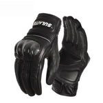 Guanti da moto SULAITE in montone, traspiranti e a dita intere, con protezione in pelle di pecora., For Summer, For Winter With Fleece Lining