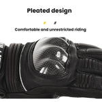 Guanti da moto SULAITE in montone, traspiranti e a dita intere, con protezione in pelle di pecora., For Summer, For Winter With Fleece Lining