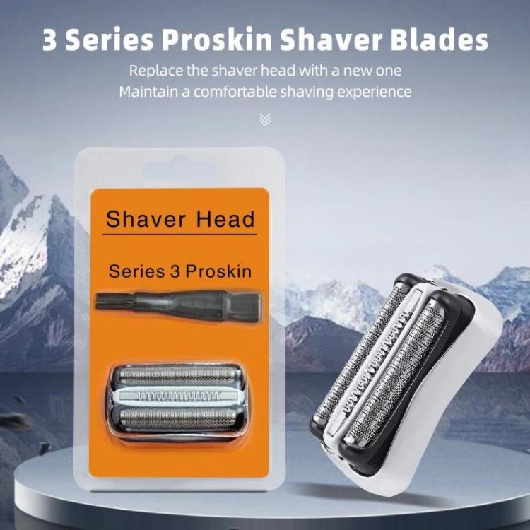 Testina di ricambio per rasoi Braun Serie 3 300S/320/5773/3020/Cruzer 6, 21B, 21S, 32B, 32S