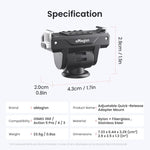 Adattatore a sgancio rapido regolabile AMagisn per DJI Osmo 360/Action 5 Pro/4/3 - Interruttore di prospettiva rapido a 4 livelli, PD15