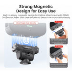 Adattatore a sgancio rapido regolabile AMagisn per DJI Osmo 360/Action 5 Pro/4/3 - Interruttore di prospettiva rapido a 4 livelli, PD15