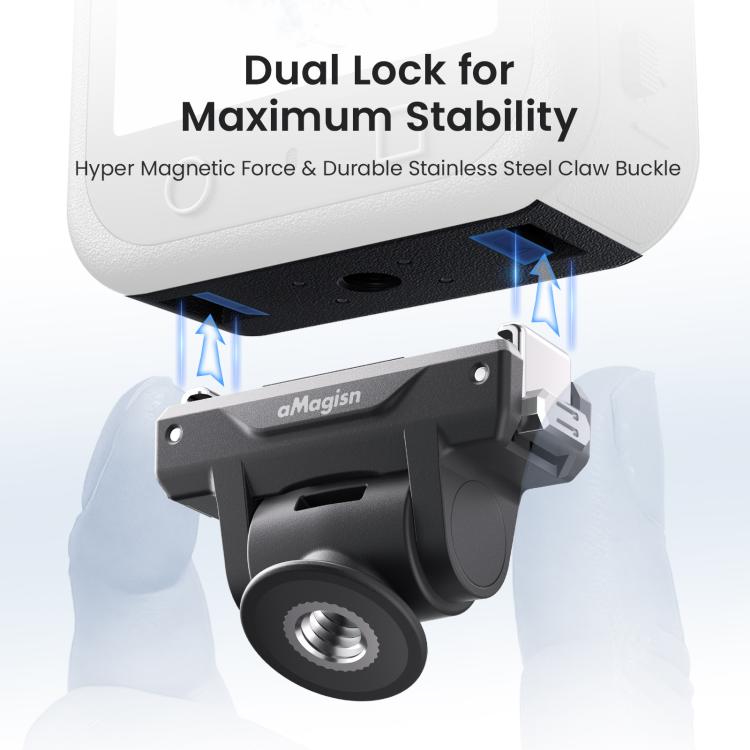 Adattatore a sgancio rapido regolabile AMagisn per DJI Osmo 360/Action 5 Pro/4/3 - Interruttore di prospettiva rapido a 4 livelli, PD15