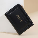 Portafoglio compatto da donna Baellerry N8360 con scomparti multipli per carte, portamonete e cerniera.