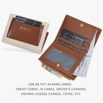 Portafoglio compatto da donna Baellerry N8360 con scomparti multipli per carte, portamonete e cerniera.