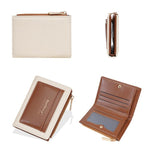 Portafoglio compatto da donna Baellerry N8360 con scomparti multipli per carte, portamonete e cerniera.