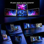 Triple-Screen One-Cable Connection 1080P Laptop Extension Display Portable Monitor, 14 inch, 15.6 inch