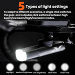 Faro anteriore per bicicletta ENLEE EN-22 IP66 impermeabile ad alta luminosità, antiabbagliamento, per guida notturna, 1600LM Black, 1600LM Grey, 2000LM Black, 2000LM Grey