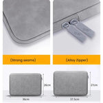 PU Suede Laptop Sleeve Case Business Notebook & Tablet Protective Inner Bag with Soft Lining, BUBM 13-inch, BUBM 14 Inch