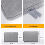 PU Suede Laptop Sleeve Case Business Notebook & Tablet Protective Inner Bag with Soft Lining, BUBM 13-inch, BUBM 14 Inch
