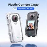 Gabbia per fotocamera Insta360 X4 Air AMagisn con telaio di espansione in plastica e schiuma antivento.