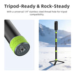 aMagins Asta telescopica per selfie in alluminio da 1,1 m per ciclismo, fotografia e monopiede per fotocamera, Only Stick, With Trekking Pole Tip