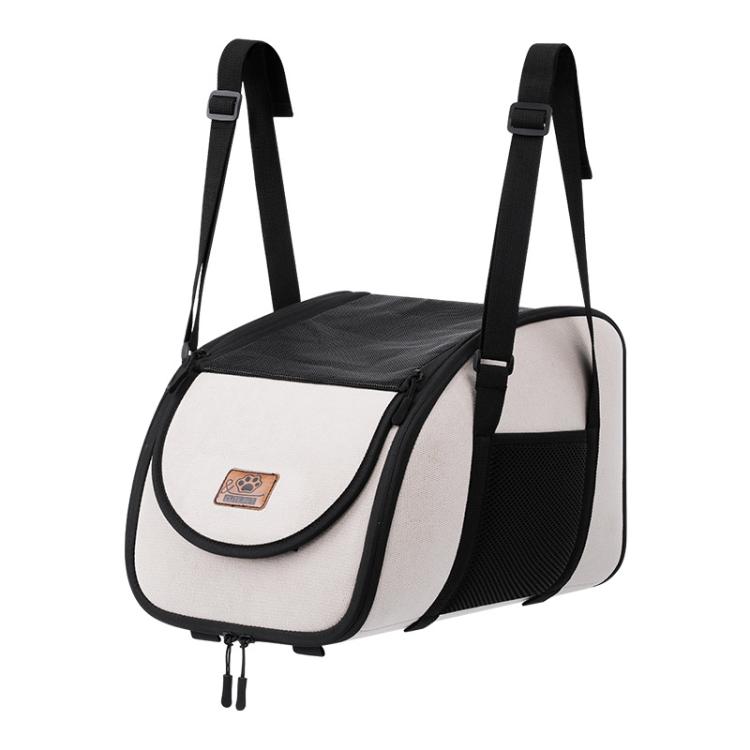 Trasportino portatile per animali domestici da viaggio, per il sedile anteriore dell'auto, con console centrale.