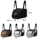 Trasportino portatile per animali domestici da viaggio, per il sedile anteriore dell'auto, con console centrale.
