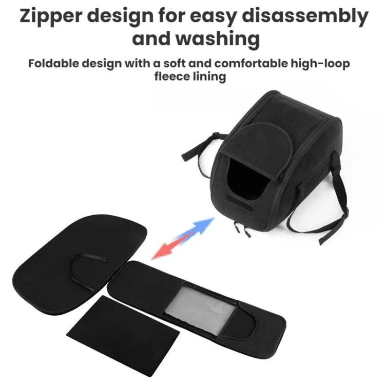 Trasportino portatile per animali domestici da viaggio, per il sedile anteriore dell'auto, con console centrale.