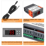 Termoregolatore digitale STC-8080A+ per refrigerazione con funzione di sbrinamento e allarme, per celle frigorifere e congelatori commerciali., STC-8080A+ 220V