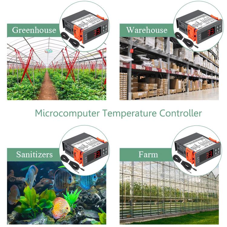 Termoregolatore digitale STC-8080A+ per refrigerazione con funzione di sbrinamento e allarme, per celle frigorifere e congelatori commerciali., STC-8080A+ 220V