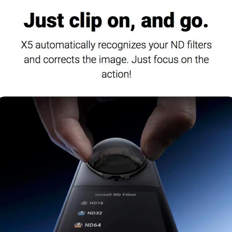 Per Insta360 X5, 2 filtri panoramici per action camera (2 pezzi/confezione): filtri a densità neutra, filtri di protezione in vetro., ND16, ND32, ND64