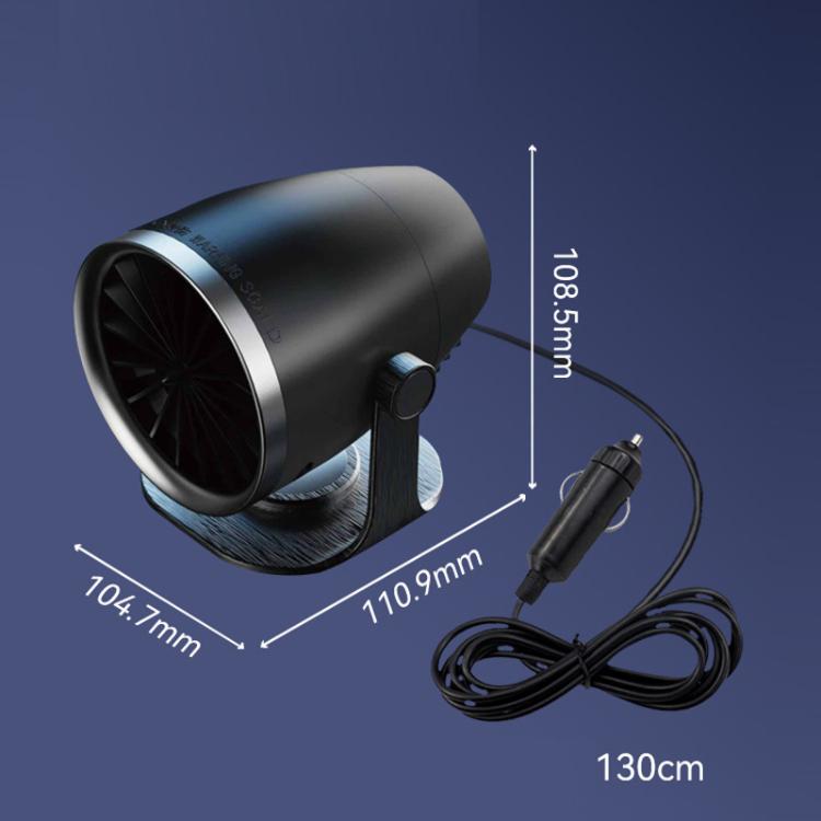 Riscaldatore per veicoli con velocità della ventola regolabile, riscaldatore antiappannamento e sbrinamento, Black 12V, Black 24V, Brown 12V, Brown 24V