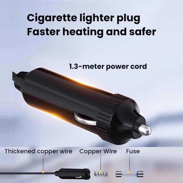 Riscaldatore per veicoli con velocità della ventola regolabile, riscaldatore antiappannamento e sbrinamento, Black 12V, Black 24V, Brown 12V, Brown 24V