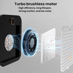 BLUEQUE Aspiratore per polvere di unghie a bassa rumorosità, aspirazione ad alta potenza, aspirazione integrata per polvere da levigatura, US Plug, EU Plug