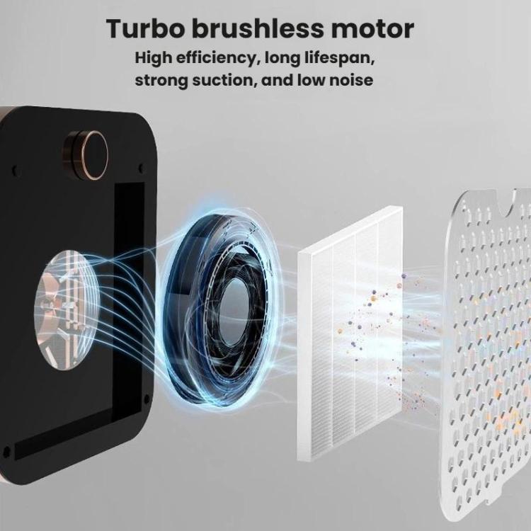 BLUEQUE Aspiratore per polvere di unghie a bassa rumorosità, aspirazione ad alta potenza, aspirazione integrata per polvere da levigatura, US Plug, EU Plug