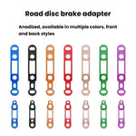 Adattatore ENLEE per freni a disco per bici da strada, Front Clamp Black, Front Clamp Red, Front Clamp Blue, Rear Clamp Black, Rear Clamp Red, Rear Clamp Blue