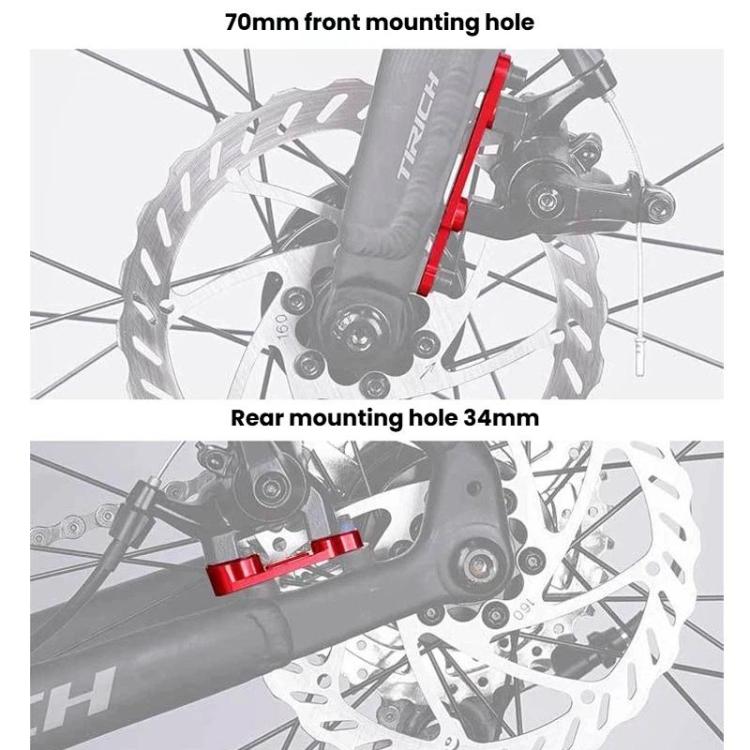 Adattatore ENLEE per freni a disco per bici da strada, Front Clamp Black, Front Clamp Red, Front Clamp Blue, Rear Clamp Black, Rear Clamp Red, Rear Clamp Blue