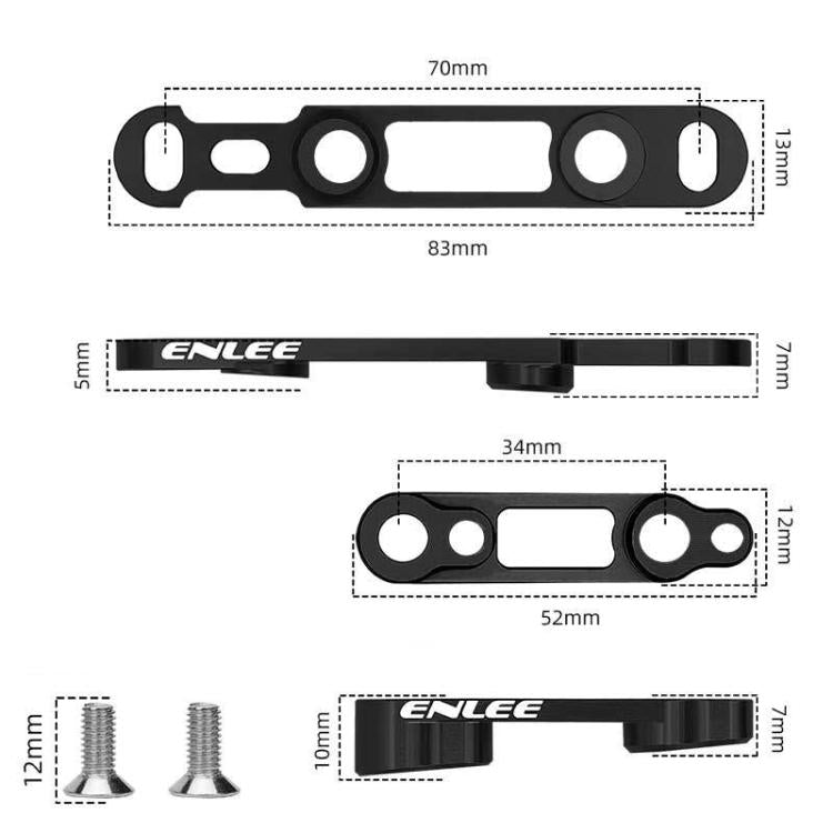 Adattatore ENLEE per freni a disco per bici da strada, Front Clamp Black, Front Clamp Red, Front Clamp Blue, Rear Clamp Black, Rear Clamp Red, Rear Clamp Blue