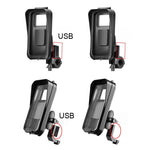 Supporto impermeabile per telefono con navigatore per moto e biciclette, Handlebar Charging, Handlebar Standard, Rearview Mirror Charging, Rearview Mirror Standard